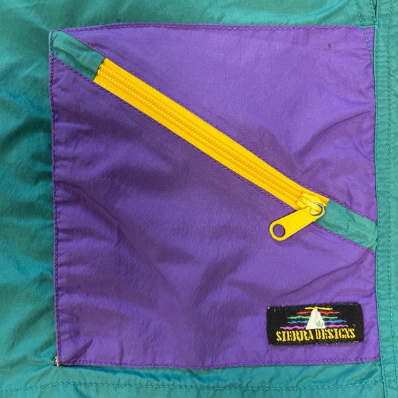 Vintage Sierra Design Trunks Mens L NYLON Swim Shorts Mesh Lined  Teal/Purple - Picture 2 of 8